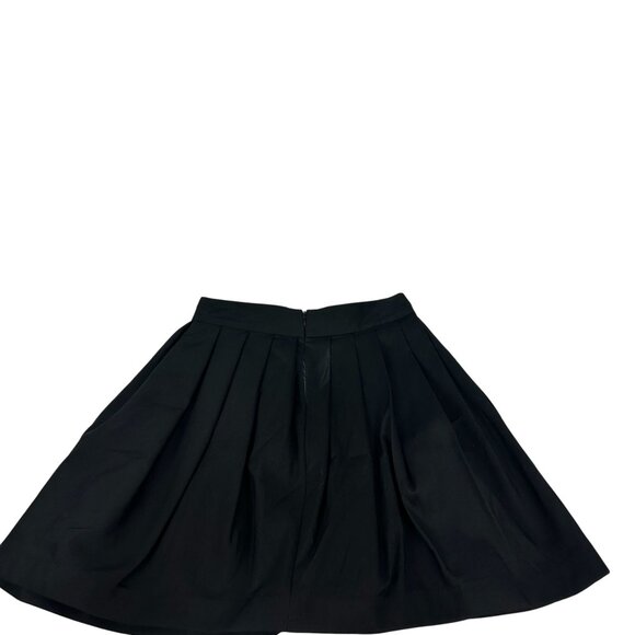 Halston Heritage Womens Black Pleated Skirt Size 8 Silk & Viscose - Picture 2 of 6